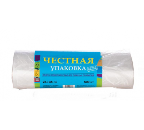 Мешок ПНД 24*35*8мк Честная упаковка 500шт рулон