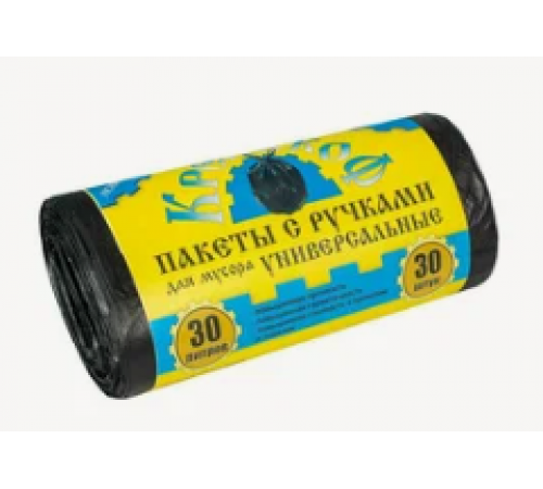 Мешок для мусора 30л 30шт в рулоне Домовитый